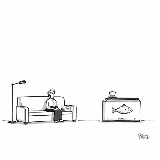 Courtney Thorne-Smith Files for Divorce from Roger Fishman single-panel cartoon