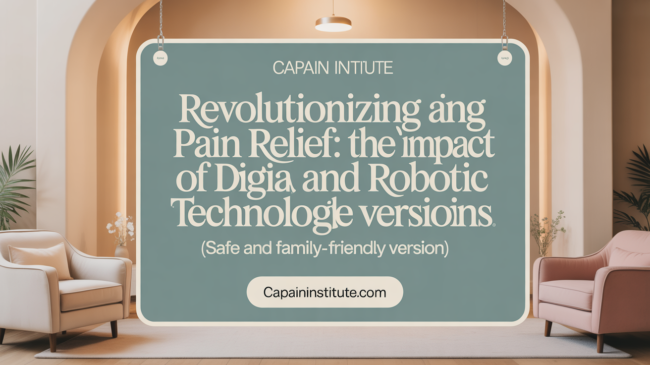 Revolutionizing Pain Relief: The Impact of Digital and Robotic Technologies