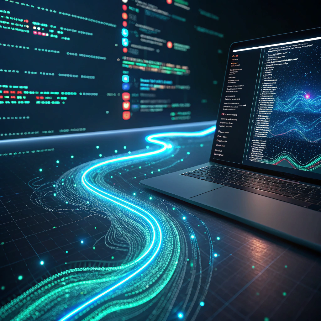 Symboliczna fuzja kodu JavaScript i Python w n8n, ilustrująca niestandardowe węzły.