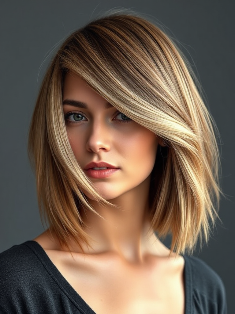 Asymmetrical Bob for Fine Hair