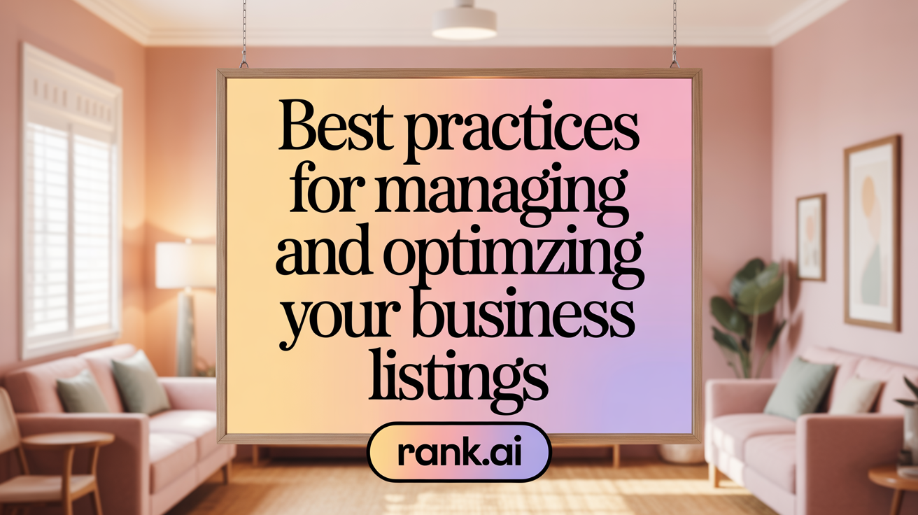 Best Practices for Managing and Optimizing Your Business Listings