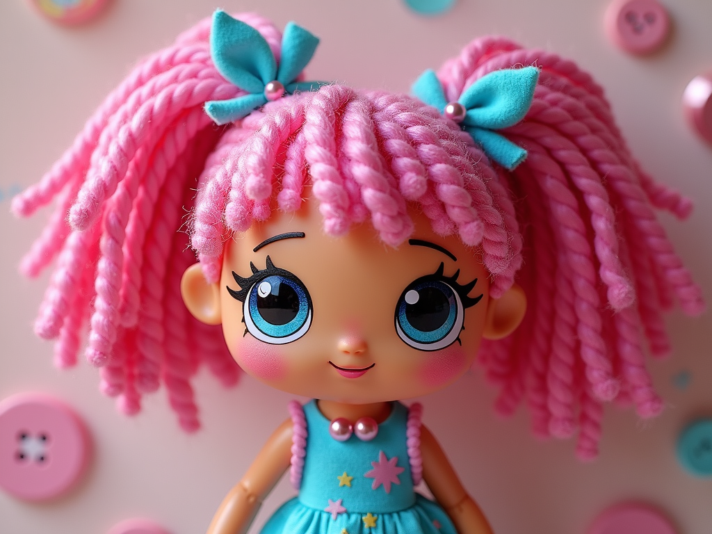 Kid playing with Lalaloopsy doll