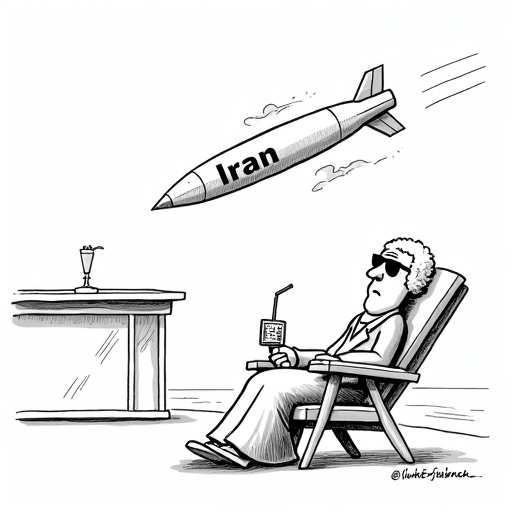 House Votes Against Trump's Impeachment Over Iran Strikes single-panel cartoon