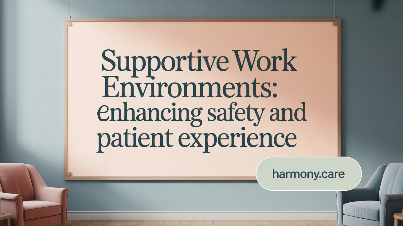 Supportive Work Environments: Enhancing Safety and Patient Experience