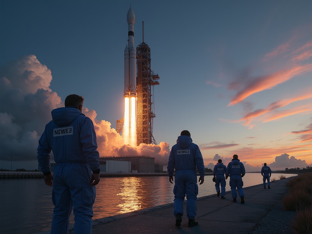 Crew conducting science experiments on ISS