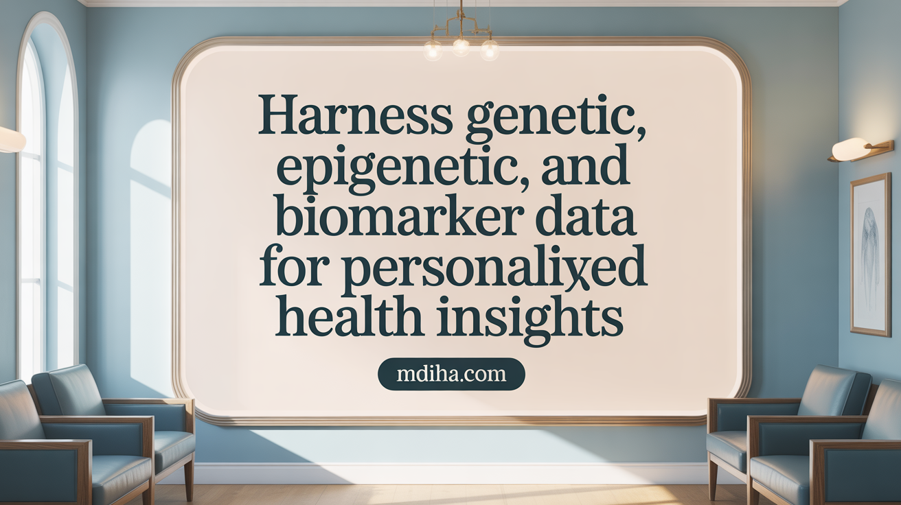 Harness Genetic, Epigenetic, and Biomarker Data for Tailored Health Strategies