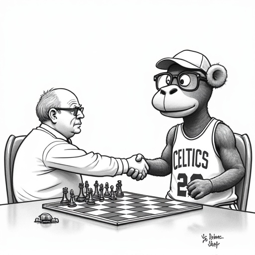 Celtics Sign Coach Joe Mazzulla to Contract Extension single-panel cartoon