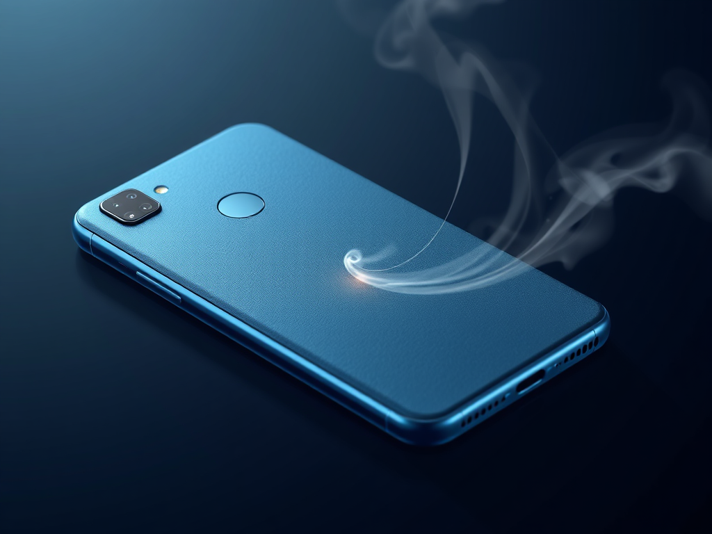 Realistic, high-quality image of the Infinix Note 50s 5G+ in Marine Drift Blue, showcasing its sleek design and the subtle scent emanating from its vegan leather back panel. The image captures the innovative nature of the Infinix scented phone.
