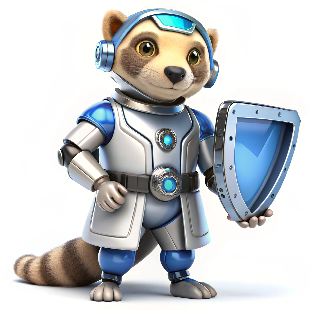 Futuristic Ferret Mascot for Healthcare
