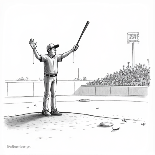 Kade Anderson Leads LSU to Men's College World Series Victory single-panel cartoon