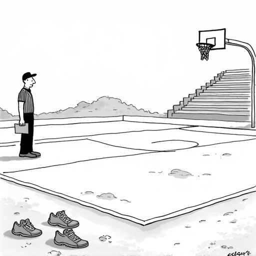 NBA Free Agency Opens with Few Major Deals single-panel cartoon