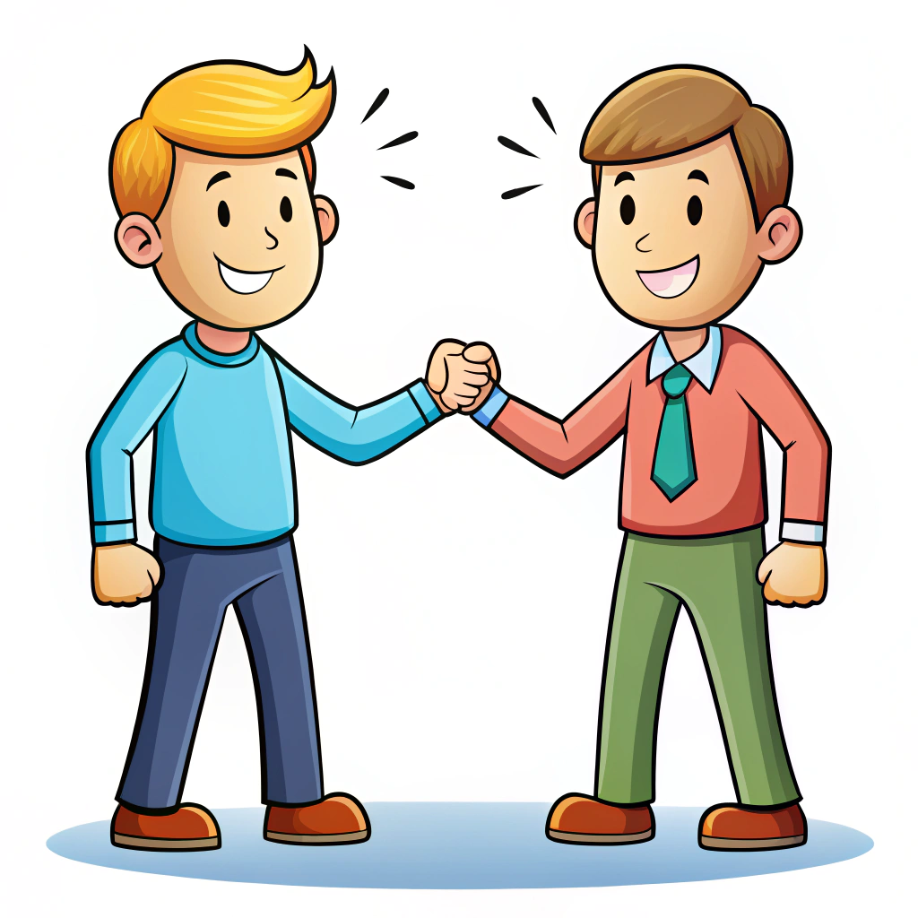 Touch Base: Quick Contacts & Updates Cartoon