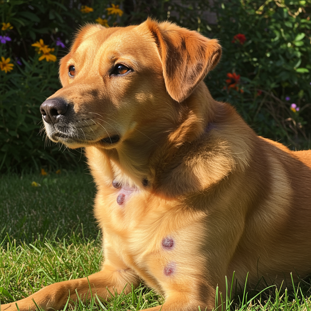pictures of hot spots on dogs