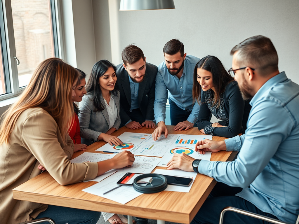 A diverse team collaborating, symbolizing a strong startup funding strategy built on collective effort.