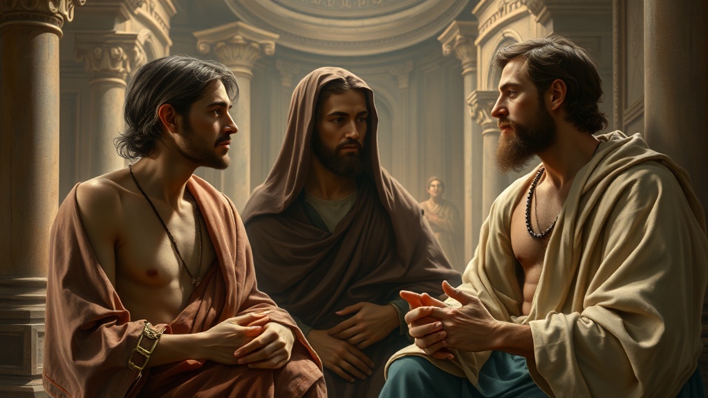 물질적 가치와 영적 가치를 함께 표현한 그림