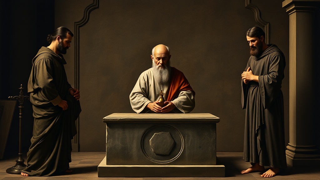 르네상스 풍의 은유적 제단 장면