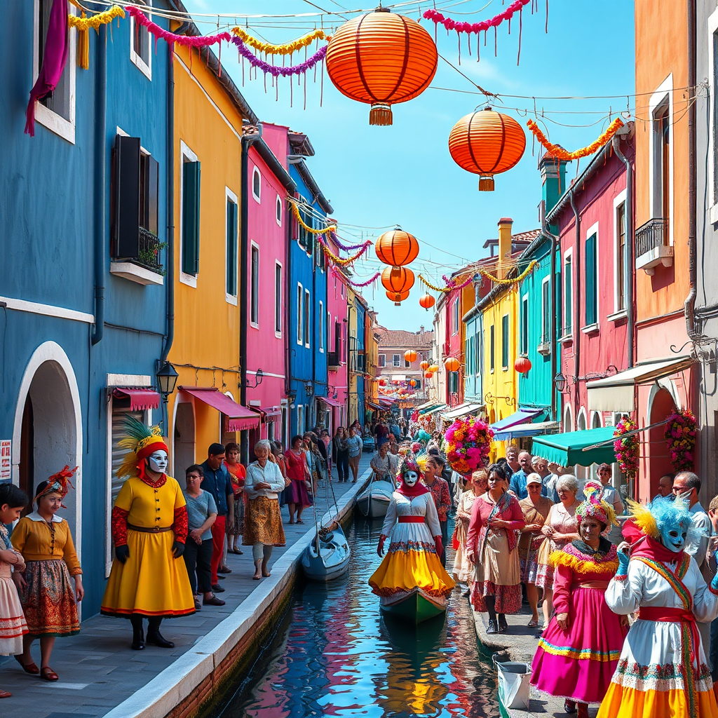 Burano Island: Carnival Colors Unleashed