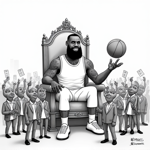LeBron James Rumors Dominate NBA Free Agency Talks single-panel cartoon
