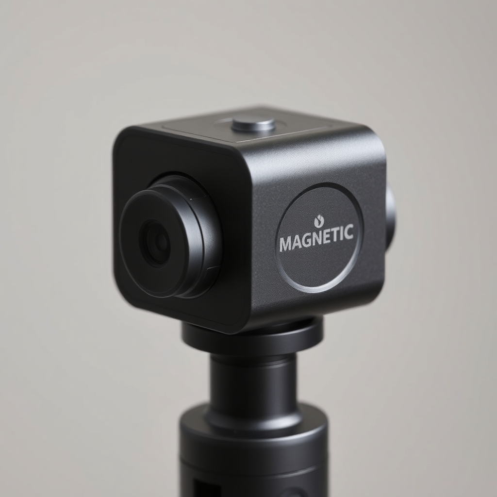 نمای نزدیک از ماژول ردیابی چندکاره DJI Osmo 7P با نور داخلی و مانت مغناطیسی