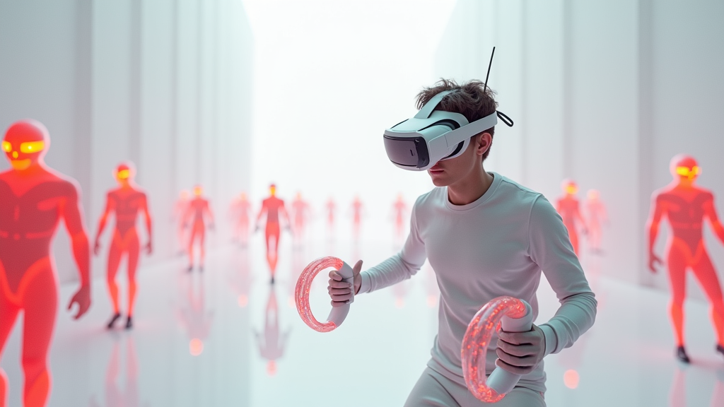 Imagen ilustrativa de la diversidad de experiencias en realidad virtual en Virtua Barcelona, como tu Experiencia VR Superhot Barcelona