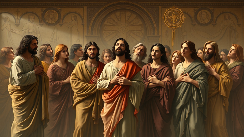 새로운 도전과 섬김을 상징하는 은유적 장면