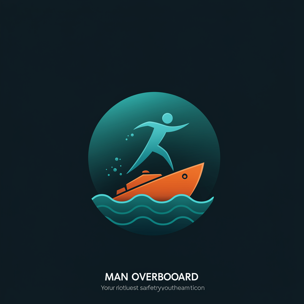 man overboard icon of the seas