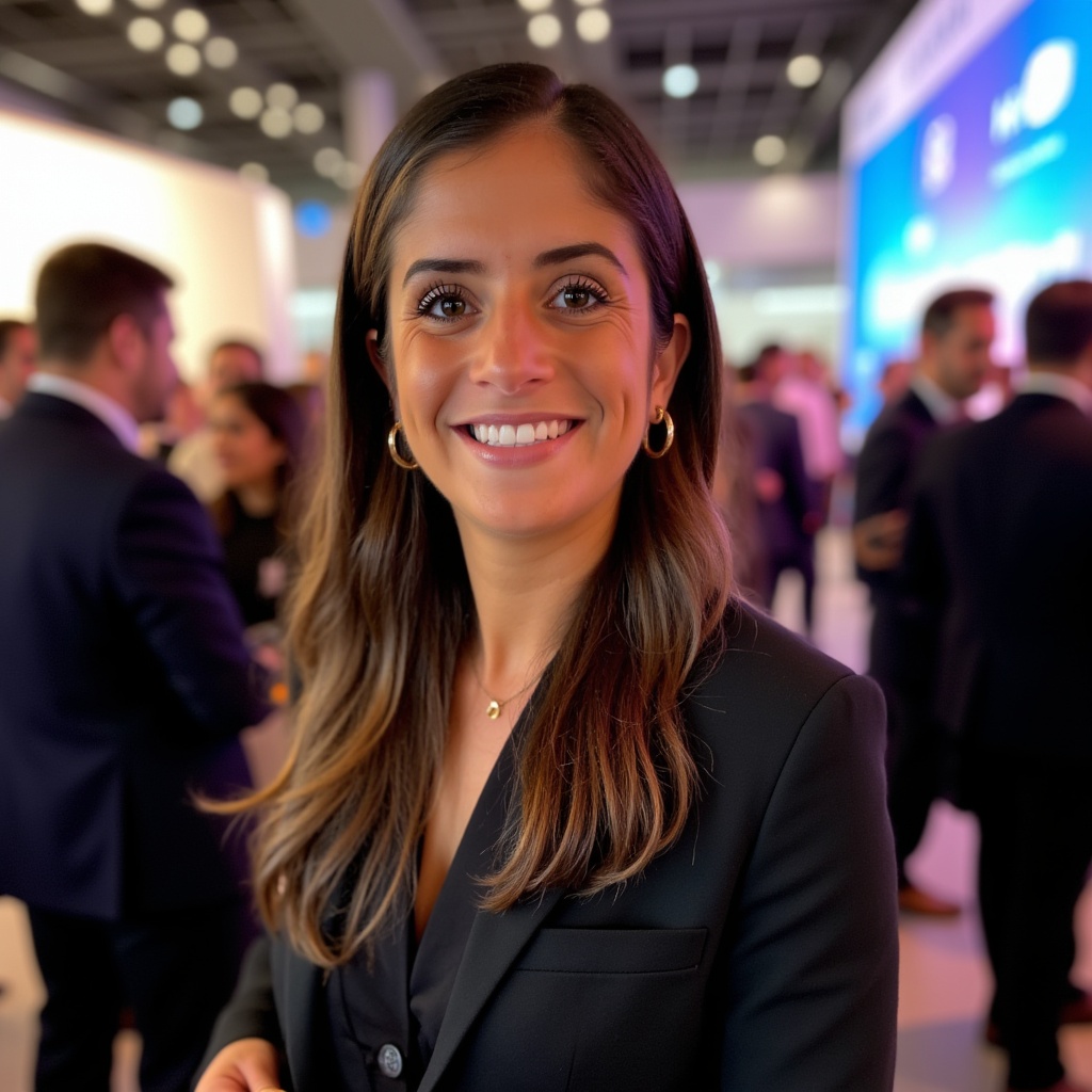 Caro Next networking at vibrant business conference