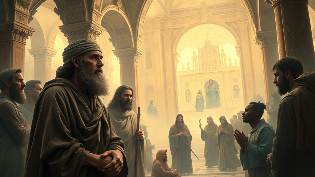 삶의 선택과 물질적 야망의 복합적인 의미를 담은 장면