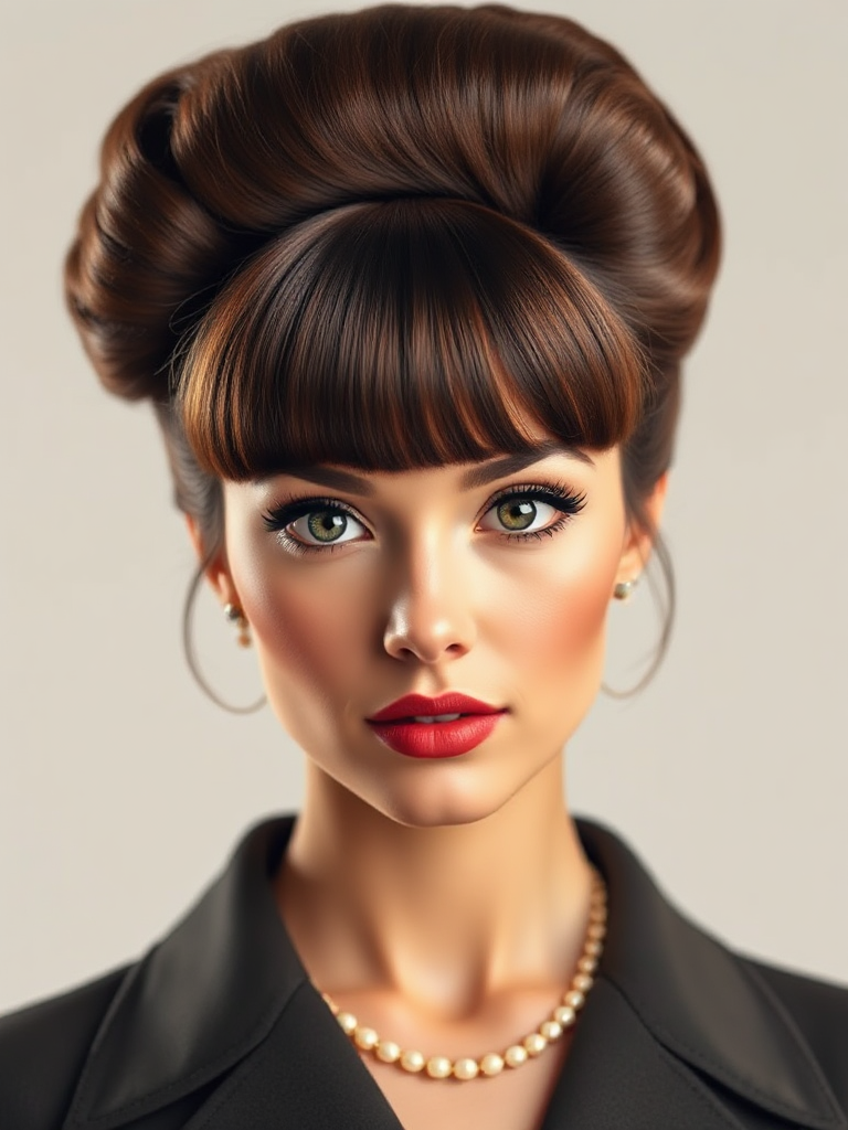 Vintage Pin-Up Hair with Bangs