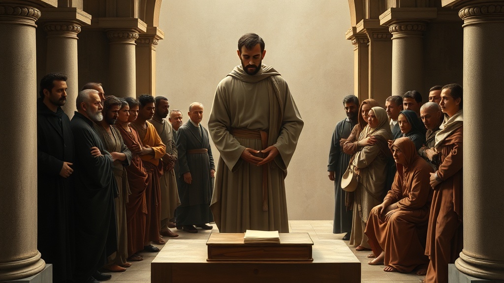 사색과 화해의 장면