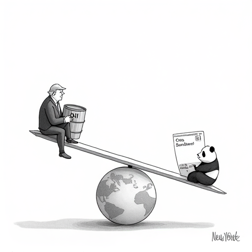 Trump's Second Term: Implications for Policy and Global Relations single-panel cartoon