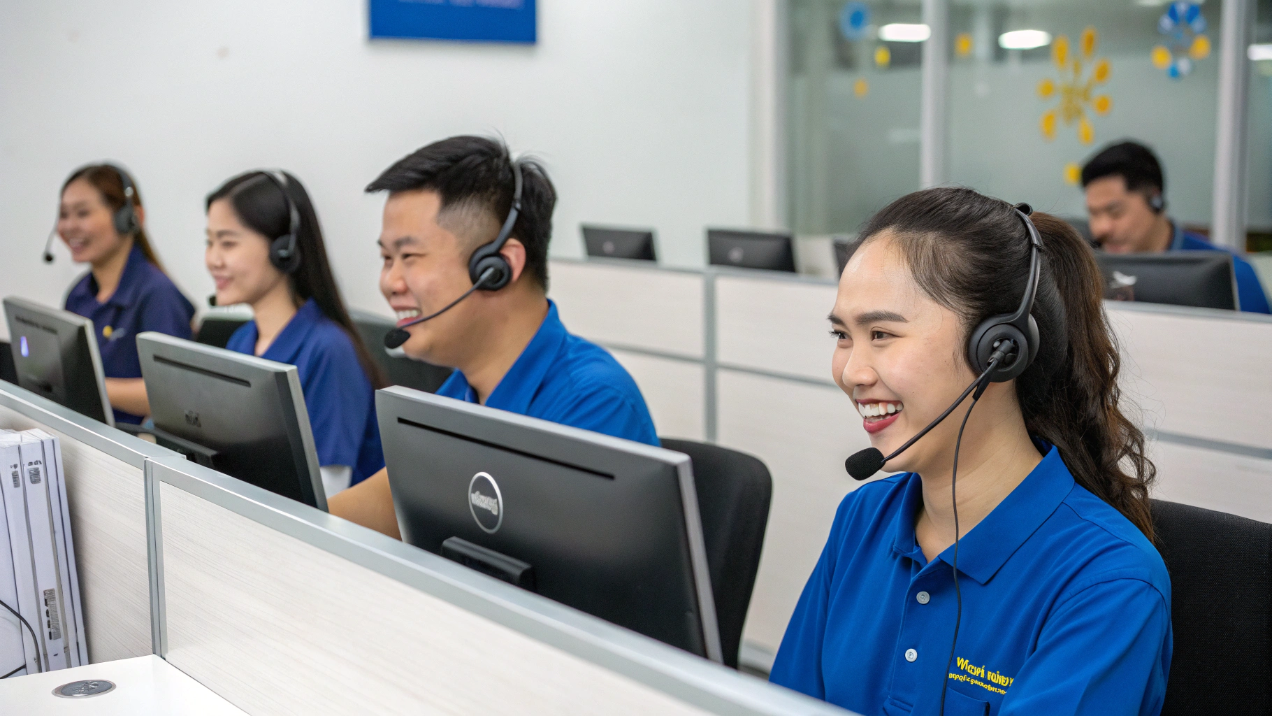 Đội ngũ hỗ trợ khách hàng chuyên nghiệp tại Giặt Ủi Quận 1