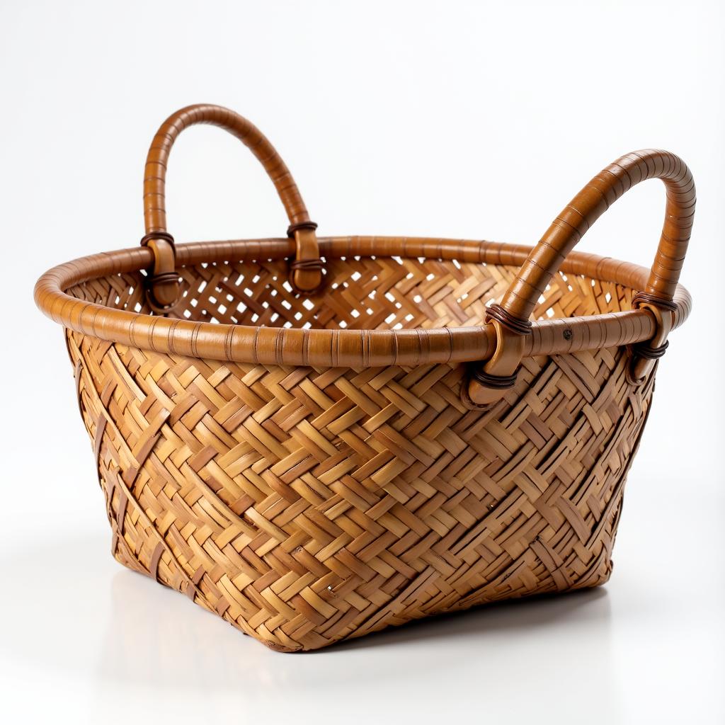Chiniot Carved Rattan Basket