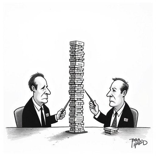 US and China Confirm Rare Earth Trade Framework single-panel cartoon