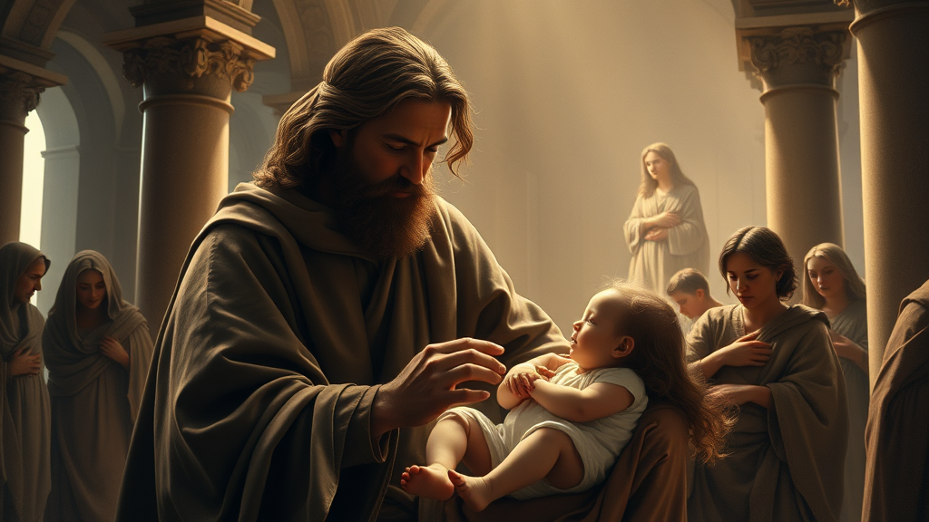 약자를 보호하는 장면