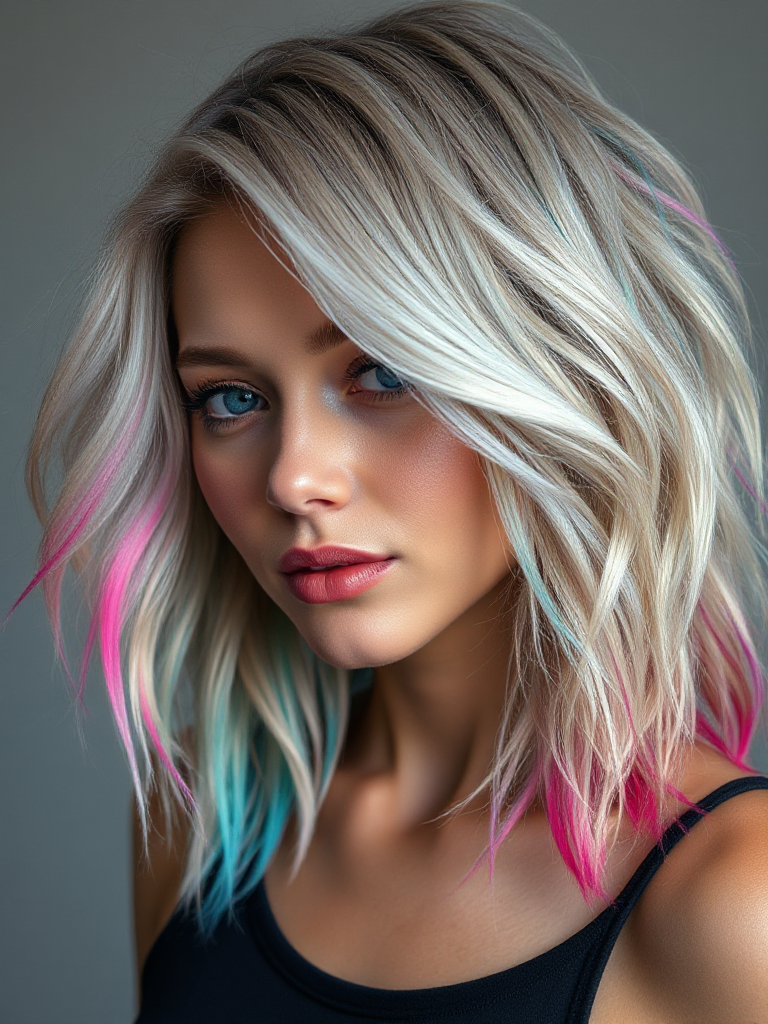 Ash Blonde Hair with Highlights