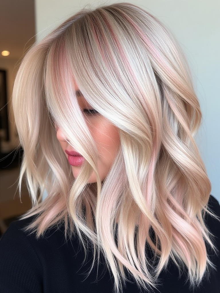 Ash Blonde Hair with Highlights