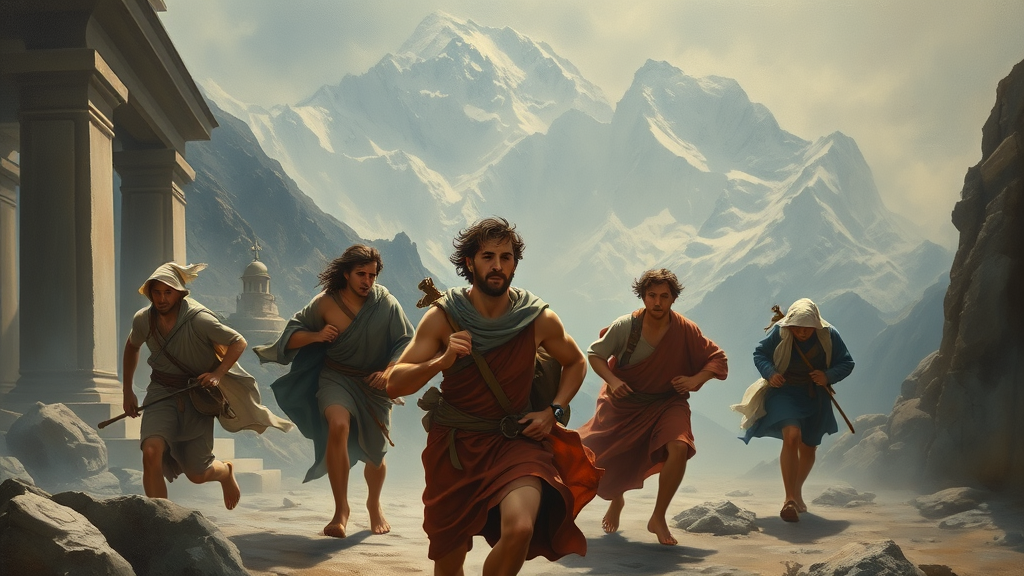 극한 상황을 상징하는 경주 장면