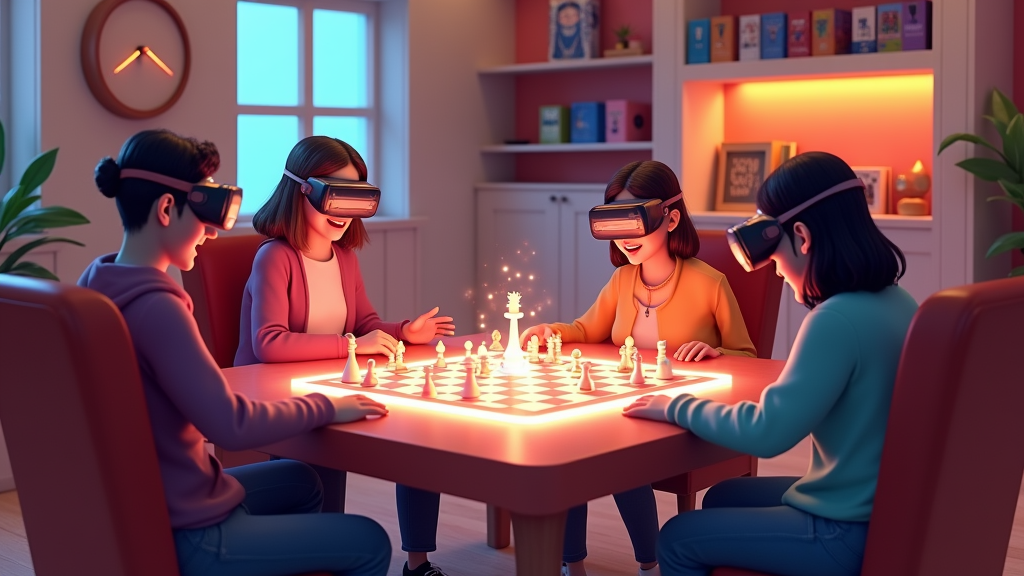 Interfaz de usuario de All On Board! para juegos de mesa VR