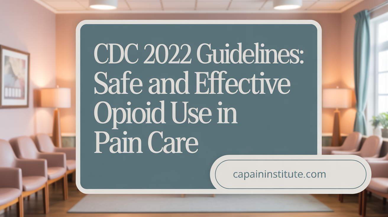 CDC 2022 Guidelines: Safe and Effective Opioid Use in Pain Care