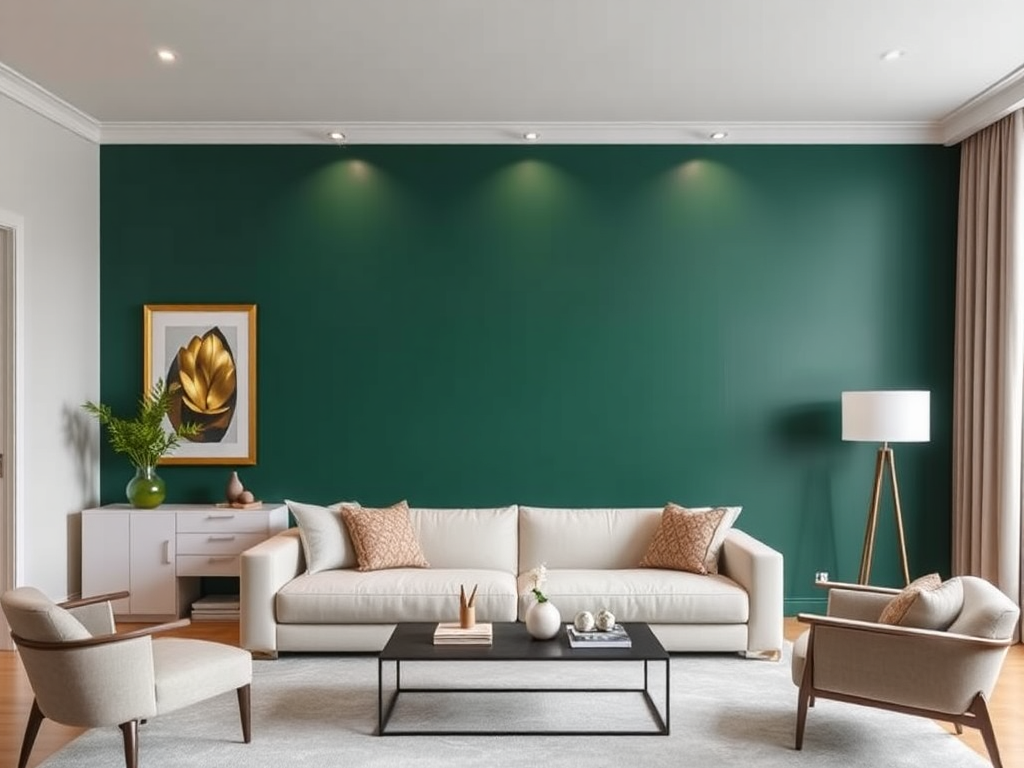 2. Statement Walls: Bold Colors and Unique Textures