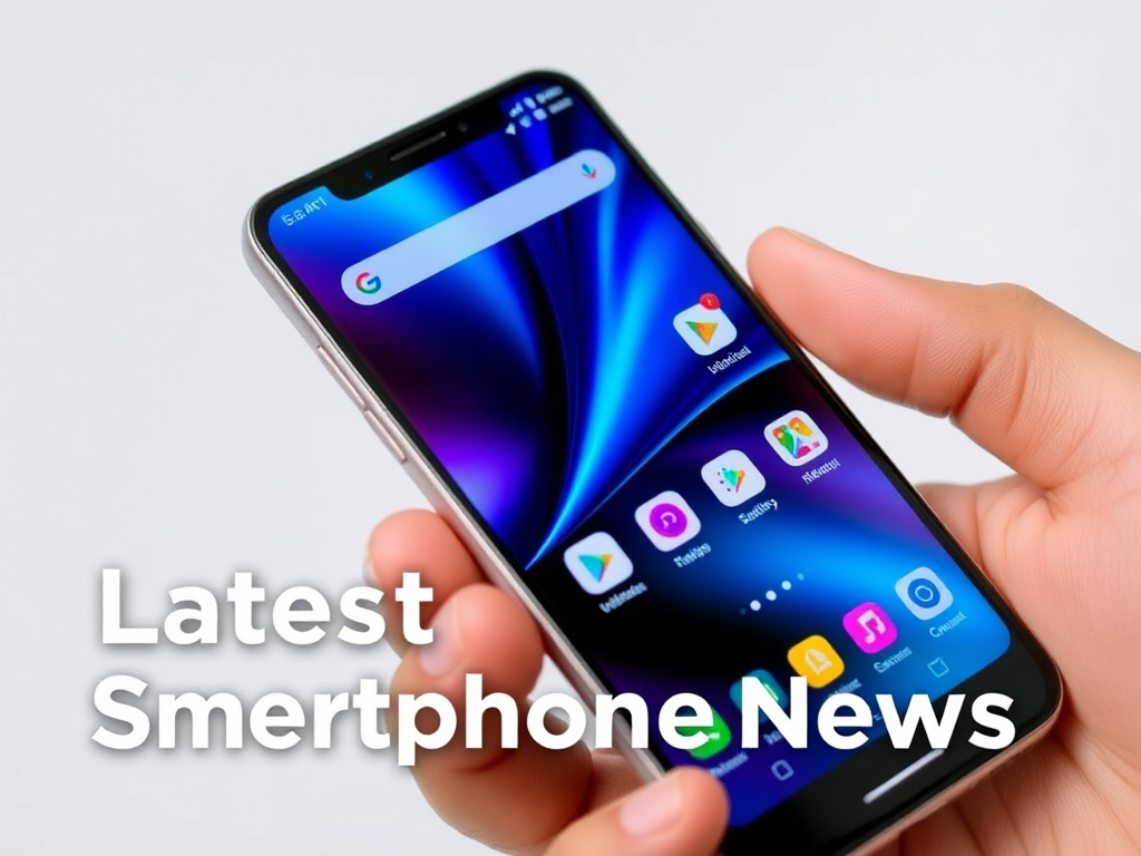 A modern smartphone displaying latest smartphone news
