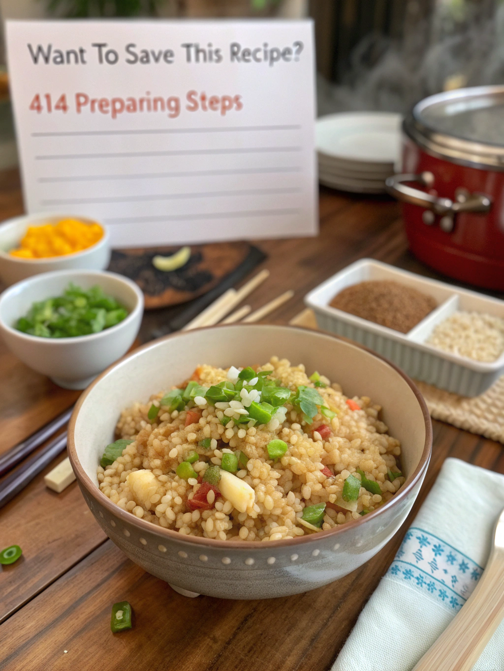 Recipe preparation steps