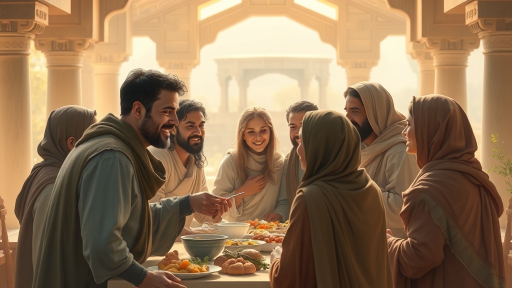 타인에 대한 섬김과 배려를 나타내는 장면