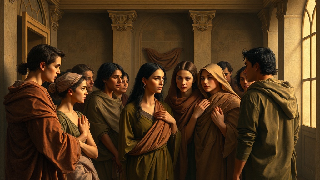 공동체와 협력을 묘사한 고요한 장면