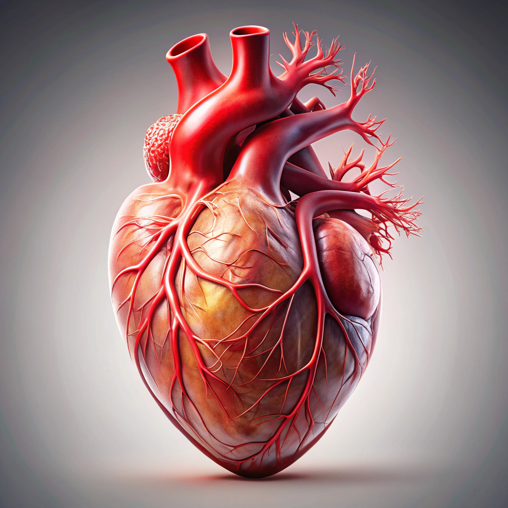 Realistic 2D Heart Art | Digital Red Heart Design