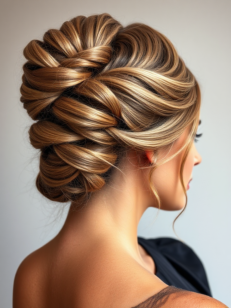 Twisted Updo for Formal Occasions