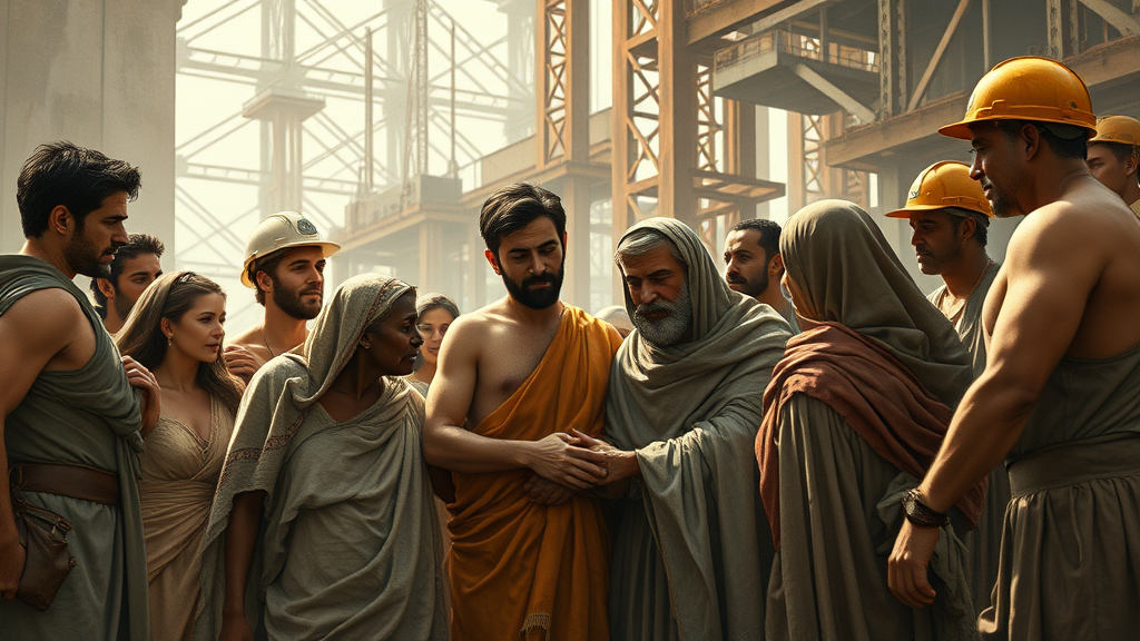 건설업의 새로운 가능성과 희망을 상징하는 이미지