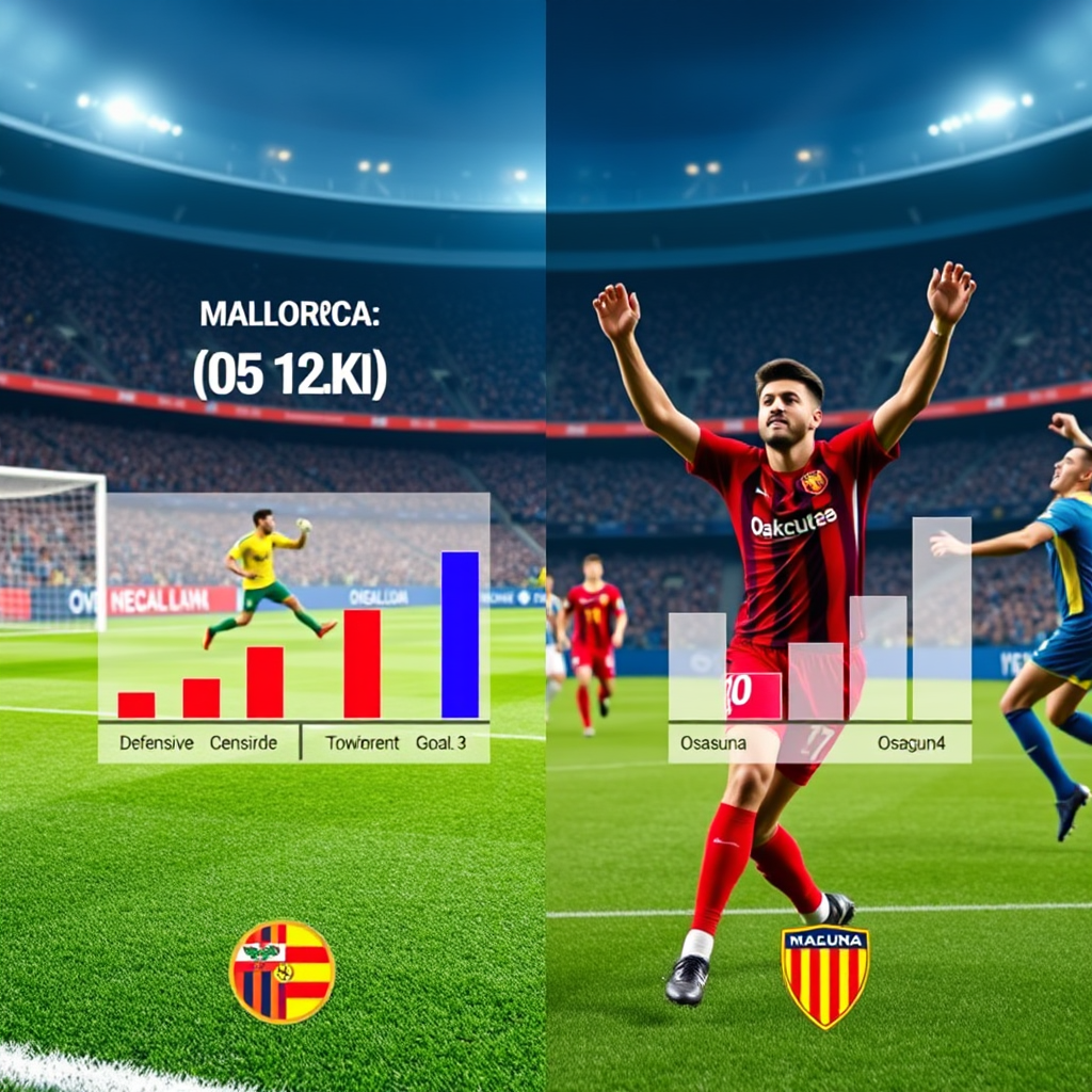 마요르카와 오사수나의 주요 득점과 실점 통계