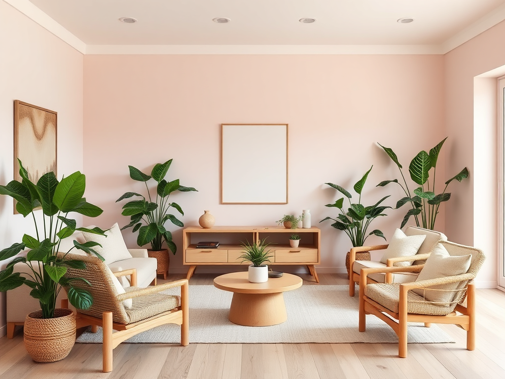 4. Mixing Pink with Natural Materials